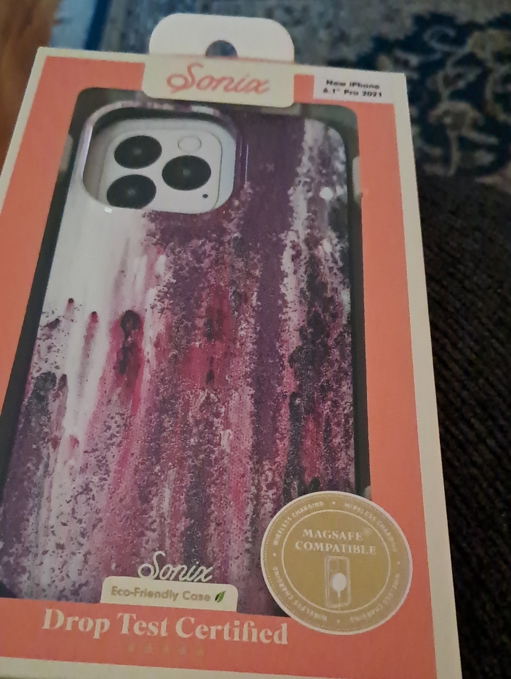 Sonix Pink and Purple Marble MagSafe iPhone Case